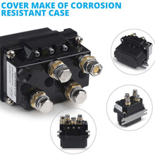 WATERWICH 12V 500A Winch Solenoid Relay Contactor+2pcs Wireless Winch Remote Control Kit with 6 Protecting Caps Universal for Truck Jeep ATV SUV 5500-12000lbs Winch