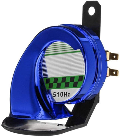 AKDSteel Universal 12V DC 130db Snail Air Motorcycle Horn Siren Loud for Truck Motorbike Blue