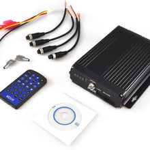 Pyle Car DVR Mobile Video - Audio Recorder Surveillance System Rearview, Backup and Dash Camera with HD 4 Channel and 12V-24V Input for Trucks, Trailers, Vans, Buses and Vehicles - PLCMDVR15