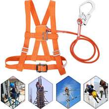 Jadeshay Climbing Harness Outdoor Adjustable Safe Belts for Mountaineering Tree Climbing Outdoor Training Caving Rock Climbing Rappelling Equip Aerial Work Large Buckle 1.6m