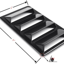 2x Euro Style Custom Black Decorative Air Flow Intake Turbo Bonnet Hood Side Vent Cover 3M Adhesive Tape Stick On Compatible with Toyota Honda Nissan Mazda Subaru Suzuki Car SUV Pickup Truck