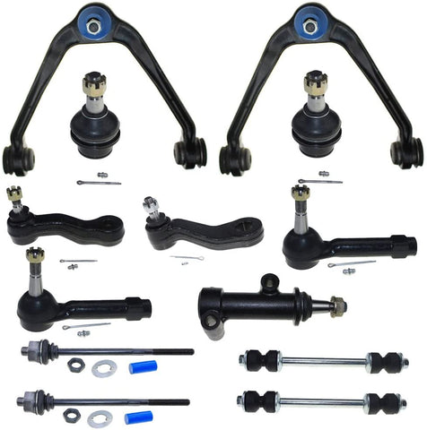 MILLION PARTS 13 Pcs Front Lower Upper Control Arm Ball Joints Outer Tie Rod End Link Sway Bar Suspension Kit K80942 K6541 K8987 ES3493T ES3488 K6536 K6534