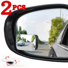 Car Blind spot Mirror 2PCS, Fan-Shaped Frameless high-Definition Glass Convex Rearview Mirror, 360° Swing Adjustment, Suitable for All Cars, Off-Road Vehicles and Trucks