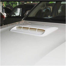 Universal Car Decorative Air Flow Intake Hood Scoop Vent Bonnet Cover Carbon Fibre Hood Scoop (Color : White)