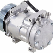 AC Compressor & 119mm 8 Groove A/C Clutch Replaces Sanden SD7H15 4822 w/ 12v Clutch Switch - BuyAutoParts 60-02313NA New