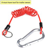 Tutor Auto Trailer Safety Rope for RV Trailer Emergency Camper - Trailer Breakaway Cable/Lanyard | Coiled Brake Away Cable | Anti-Lost Cable (4 Foot)
