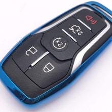 Horande Soft TPU Holder Skin Protector Key Fob Cover Case Fit for Ford Explorer Mustang F150 E F-450 Explorer Taurus Fusion Edge,Lincoln MKZ MKC MKX Key Fob (Red)