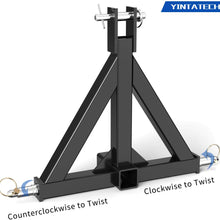 YINTATECH 3 Point 2" Receiver Trailer Hitch Heavy Duty Drawbar Adapter Category One Tractor Tow Compatible for Kubota, BX, LM25H, WLM Tractor, NorTrac, Yanmar, Kioti, Cat