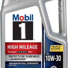 Mobil 1 High Mileage Full Synthetic Motor Oil 5W-30, 5 Quart