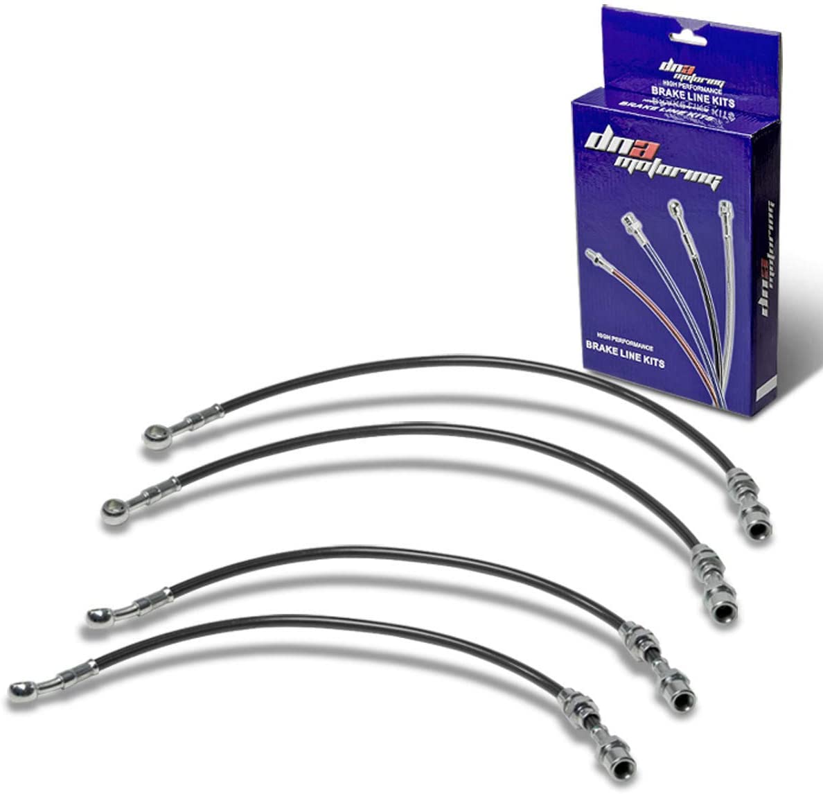 Replacement for Nissan Maxima Stainless Steel Hose Brake Line Set (Red) - ABS model