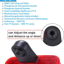 HD 1280x720 Pixels 1000 TV Lines 3rd Brake Light Reversing Camera Brake lamp Parking Camera for Toyota Commuter HiAce H200 MK5 Van LWB Trh Kdh Tailgate Bus 3rd Transporter+4.3" Reverse Mirror Screen