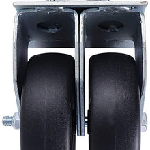 NBJINGYI 6" 1200lbs Dual Trailer Swirl Jack Caster Wheel with Pin fits Any Jack Better Soft Ground Roll