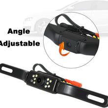 WEIKAILTD Backup Camera and Monitor Kit, 4.3" Car Vehicle Rearview Mirror Monitor for DVD/VCR/Car Reverse Camera Waterproof Car License Plate Rear View Camera (4.3" Backup Camera and Monitor Kit)
