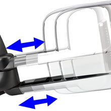 DNA Motoring TWM-002-T999-CH-SM Pair of Towing Side Mirrors