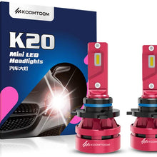 KOOMTOOM Mini Led Headlight Bulbs H7 Led Bulbs Kits 6000K 400% Brightness Headlight/DRL CREE Chip 360 Degree Adjustable Beam Pattern 55W 12000Lm