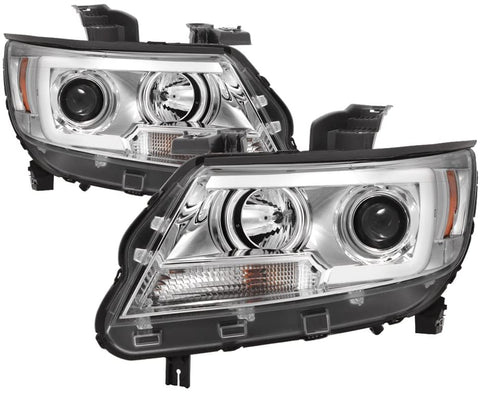 Spyder 5085276 Chevy Colorado 15-19 Projector Headlights - Light Bar LED - Chrome