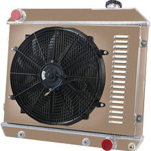 ALLOYWORKS 2 Row Core Aluminum Radiator+Shroud Fan+Relay For 1963-1966 Chevy C/K C10/C20/C30/K20 Series Pickup Truck, GMC
