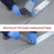 Aluminum Foil Tape,1 Roll Sealed Waterproof Tape Butyl Rubber Aluminium Foil Tape for Pipes Patch Holes Cracks Patch Shield Power Tape