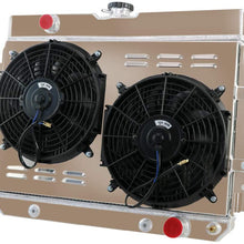 ALLOYWORKS 4 Row Aluminum Radiator Fan Shrouds Kit For 1964-1968 Chevy El Camino Biscayne Impala Caprice AT/MT I6 V8