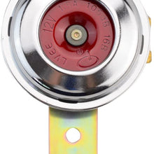 GOOFIT 12V Brushed Chrome Universal Mini Horn for Motorcycles ATV Scooter
