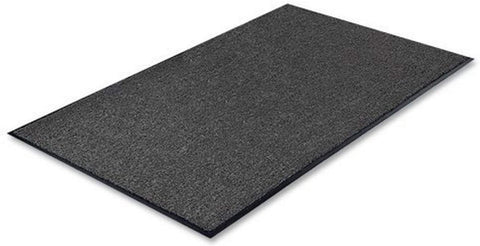 Genuine Joe GJO56352 Indoor Mat with Moisture Absorbent, 3' x 5', Charcoal/Vinyl Back