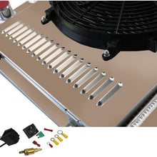 ALLOYWORKS 2 Row Core Aluminum Radiator+Shroud Fan+Relay For 1963-1966 Chevy C/K C10/C20/C30/K20 Series Pickup Truck, GMC