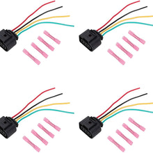 4 Packs Ignition Coil Connector Plug Harness Pigtail Harness Replacement for VW, Volkswagen Audi 1.8T, 2.0T, 2.5L, 3.2L, 4.2L Vehicles