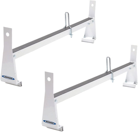 Werner VR401-W 2 Bar Steel Ladder Rack for Vans (White)
