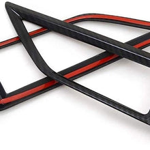 YFJLOVE YUFENGJIAO Black ABS Carbon Fiber Color Car Center Air Condition Outlet Vent Trim Cover Fit for Subaru Crosstrek XV SUV 2018 2019 2-Pc