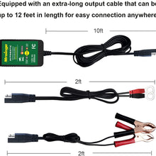Mroinge 12V 2A Lead Acid/Lithium(LiFePO4) Automatic Trickle Battery Charger Smart Battery Maintainer for Car Motorcycle Lawn Mower Boat ATV SLA AGM GEL CELL Lithium(LiFePO4) and More Batteries