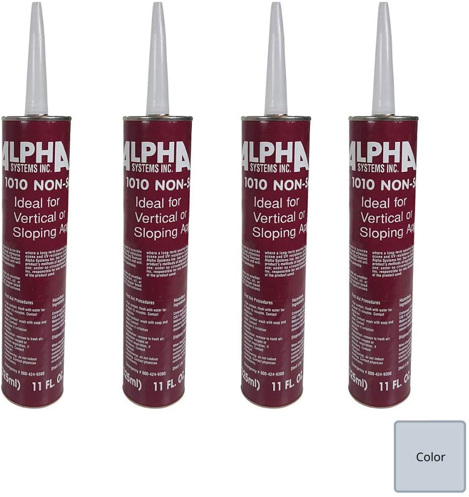 Alpha Systems 862159 N1010 Non-Sag Roof Sealant-11 oz, Gray (Qty 6)