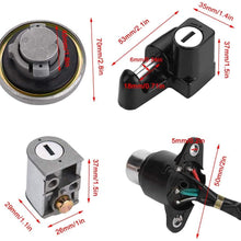 Ignition Lock, Motorcycle Ignition Switch Fuel Gas Cap Seat Lock Keys for Honda CMX250 Rebel 1985-2014 CA125