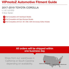 VIPMOTOZ LED Strip DRL Front Fog Light Driving Lamp Housing Assembly For 2017-2018 Toyota Corolla, Driver & Passenger Side