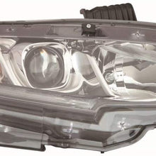 For Honda Civic Sedan Headlight Assembly 2016 17 18 2019 Passenger Side Halogen EX/EX-L.T/LX For HO2503173 | 33100-TBA-A01