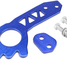 Aramox Car Rear Tow Hook, Universal Car Aluminium Alloy Front Rear Trailer Towing Hook Ring Set Blue
