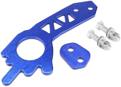 Aramox Car Rear Tow Hook, Universal Car Aluminium Alloy Front Rear Trailer Towing Hook Ring Set Blue