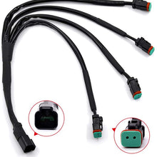 2 Leads DT DTP 2 pin Socket Adapter for LED Work Light Retrofit Connectors Wiring Harness (4IN1)