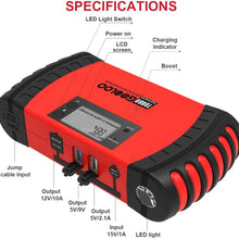 GOOLOO 1500A Peak 20800mAh SuperSafe Car Jump Starter with USB Quick Charge 3.0 (Up to 8.0L Gas, 6.0L Diesel Engine) 12V Auto Battery Booster Portable Charger Power Pack Built-in Smart Protection
