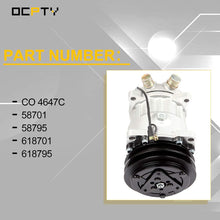 OCPTY CO 4647C Air Conditioner Compressor Compatible with Hyundai Excel Jeep Wagoneer Mazda 626 Mercury Tracer