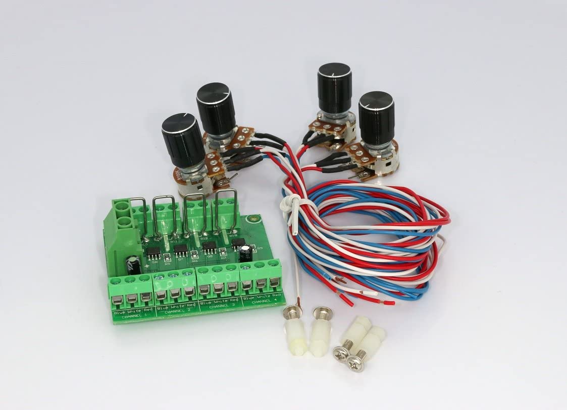 PWM Dimmer, 4 Channels - 7 Amps Per Channel, for LED or Incandescent Lighting - Dimmer Controller - Auto RV Marine Aircraft Interior Accent Lighting