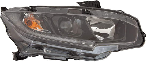 DEPO-317-1180R-ASN2 for Honda Civic Sedan 19 Headlight Halogen Black Bezel Passenger Side
