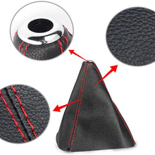 Pursuestar Universal Carbon Fiber Leather Manual Gear Shift Knob Gaiter Automatic Car Styling Shifter Boot Cover