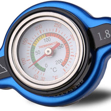 Summit High Pressure Radiator Cap with Temperature Gauge - 1.8 kg (1.8 Bar, 25.6psi), Fits select Arctic Cat, Kawasaki, Yamaha, Polaris, Suzuki, Honda models