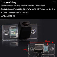 Navinio Car Backup Camera Waterproof Rear-View License Plate Rear Reverse Parking Camera Replacement for Golf V Skoda Fabia Passat B5 Tiguan Polo Santana Cayenne