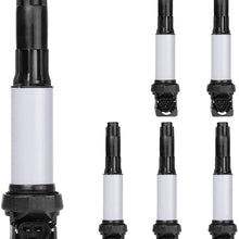 Ignition Coils 6-Pack Compatible with BMW M3 X3 Z4 330i 330xi 525i 530i 545i 550i 645Ci 650i 745i 750i 760i 760Li 2.0L 2.5L 3.0L L6 V8