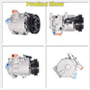 AC Compressor and A/C Clutch, A/C Ports 4 Grooves Replacement for Kia Spectra Spectra5 2.0L 2007 2008 2009 CO 10984C 6512839 977010E125 158350