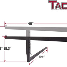 TAC 2" Truck Bed Trailer Hitch Mount Extender 500 LBS Capacity Utility Adjustable Universal Pick Up Extension Rack for Kayak Canoe Ladder Lumber Pipes Cargo Carrier Accessories with Pins