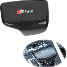 Car Carbon Fiber Stripe ABS Gear Shift Knob Cover Sticker Head Trim Black for Audi A4 A5 A6 S6 A7 S7 Q5 Q7