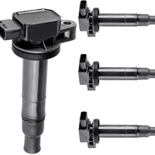 cciyu Pack of 4 Ignition Coils for Toyo-ta Echo xB/Scion xA/Prius/Prius C/Yaris 2000-2014 Fits for UF316 5C1293