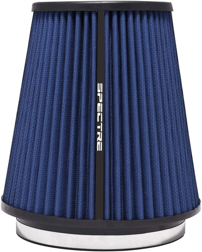 Spectre Universal Clamp-On Air Filter: High Performance, Washable Filter: Round Tapered; 6 in (152 mm) Flange ID; 8.5 in (216 mm) Height; 7.719 in (196 mm) Base; 5.125 in (130 mm) Top, SPE-HPR9891B